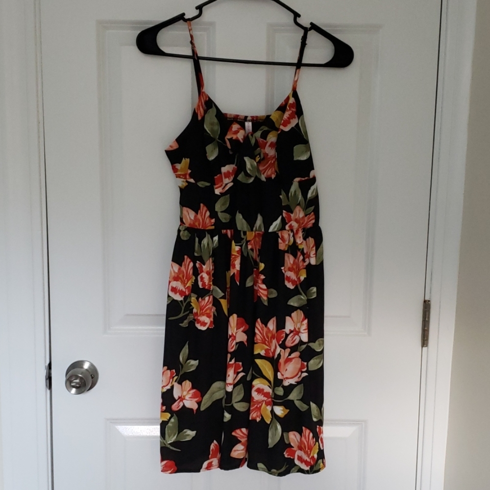 Black floral dress